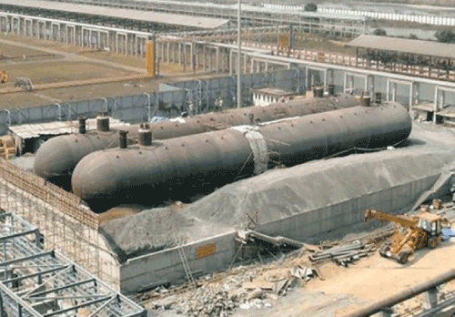 Foundation for Bullet Mounds at IOCL